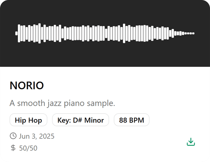 Music loop card