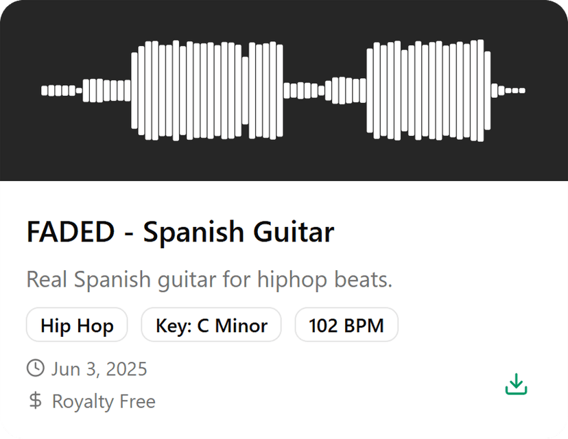 Music loop card